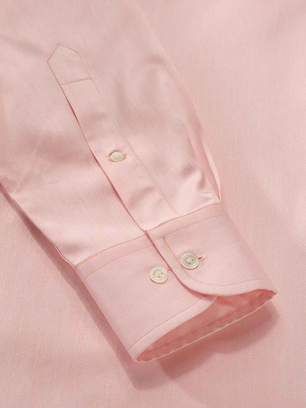 Antonello Orange Solid Full Sleeve Single Cuff Classic Fit Classic Formal Two Ply Mercerized Cotton Shirt