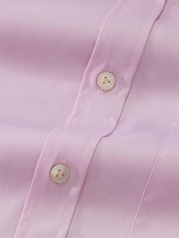 Antonello Pink Solid Full Sleeve Single Cuff Classic Fit Classic Formal Two Ply Mercerized Cotton Shirt