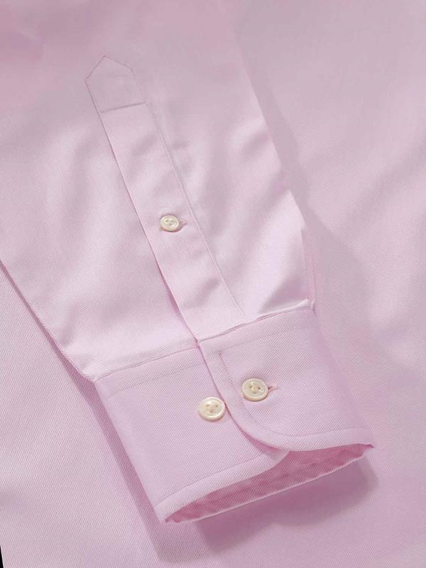Antonello Pink Solid Full Sleeve Single Cuff Classic Fit Classic Formal Two Ply Mercerized Cotton Shirt