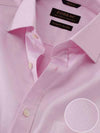 Antonello Pink Solid Full Sleeve Single Cuff Classic Fit Classic Formal Two Ply Mercerized Cotton Shirt