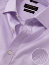 Antonello Lilac Solid Full Sleeve Single Cuff Classic Fit Classic Formal Two Ply Mercerized Cotton Shirt