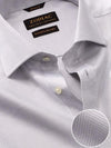 Antonello Light Grey Solid Full Sleeve Double Cuff Classic Fit Classic Formal Two Ply Mercerized Cotton Shirt