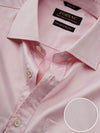 Antonello Pink Solid Full Sleeve Double Cuff Classic Fit Classic Formal Two Ply Mercerized Cotton Shirt
