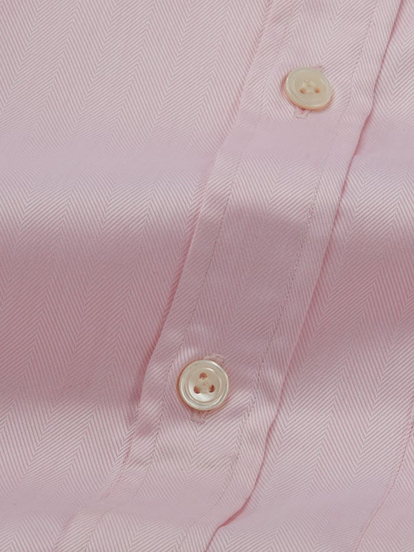 Antonello Pink Solid Full Sleeve Double Cuff Classic Fit Classic Formal Two Ply Mercerized Cotton Shirt