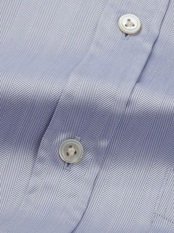 Antonello Sky Solid Full Sleeve Double Cuff Classic Fit Classic Formal Two Ply Mercerized Cotton Shirt