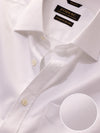 Antonello White Solid Full Sleeve Double Cuff Classic Fit Classic Formal Two Ply Mercerized Cotton Shirt