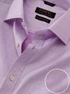 Antonello Lilac Solid Full Sleeve Single Cuff Classic Fit Classic Formal Two Ply Mercerized Cotton Shirt
