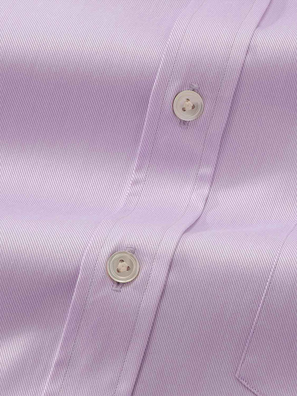Antonello Lilac Solid Full Sleeve Single Cuff Classic Fit Classic Formal Two Ply Mercerized Cotton Shirt
