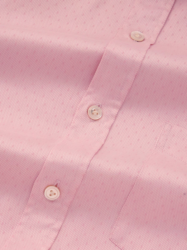 Antonello Pink Solid Full Sleeve Double Cuff Classic Fit Classic Formal Two Ply Mercerized Cotton Shirt