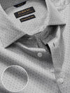 Antonello Light Grey Solid Full Sleeve Single Cuff Classic Fit Classic Formal Two Ply Mercerized Cotton Shirt