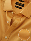 Marzeno Tangerine Solid Full Sleeve Single Cuff Classic Fit Semi Formal Dark Two Ply Mercerized Cotton Shirt