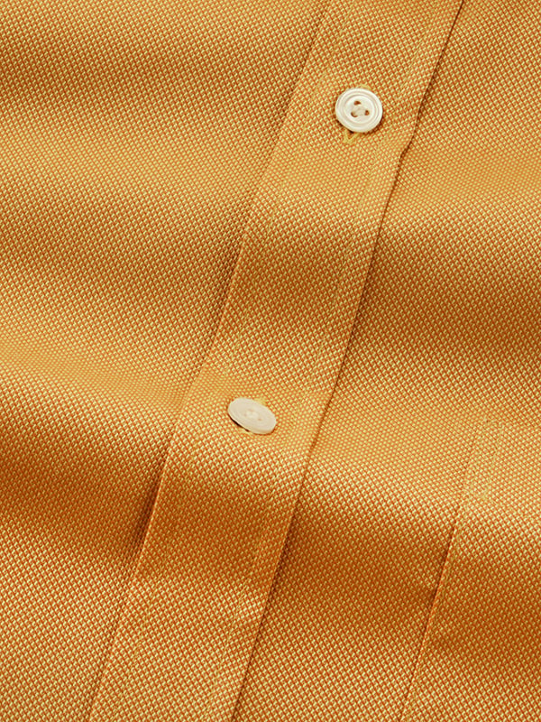 Marzeno Tangerine Solid Full Sleeve Single Cuff Classic Fit Semi Formal Dark Two Ply Mercerized Cotton Shirt