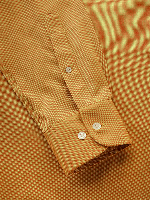 Marzeno Tangerine Solid Full Sleeve Single Cuff Classic Fit Semi Formal Dark Two Ply Mercerized Cotton Shirt