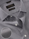 Marzeno Black Solid Full Sleeve Single Cuff Tailored Fit Semi Formal Dark Two Ply Mercerized Cotton Without Pocket Shirt