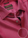 Marzeno Red Solid Full Sleeve Single Cuff Tailored Fit Semi Formal Dark Two Ply Mercerized Cotton Shirt