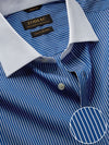 Banco Ink Striped Full Sleeve Single Cuff Classic Fit Classic Formal Cotton Shirt