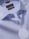 Barboni Sky Striped Full Sleeve Single Cuff Classic Fit Classic Formal Silk Touch Egyptian Giza Cotton Shirt