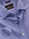 Barboni Blue Check Full Sleeve Single Cuff Classic Fit Classic Formal Silk Touch Egyptian Giza Cotton Shirt