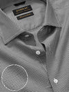 Barboni Black & White Check Full Sleeve Single Cuff Tailored Fit Classic Formal Silk Touch Egyptian Giza Cotton Shirt