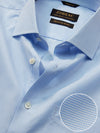 Barboni Sky Check Full Sleeve Single Cuff Tailored Fit Classic Formal Silk Touch Egyptian Giza Cotton Shirt
