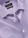 Barboni Lilac Check Full Sleeve Single Cuff Tailored Fit Classic Formal Silk Touch Egyptian Giza Cotton Shirt