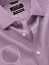 Barboni Lilac Striped Full Sleeve Single Cuff Tailored Fit Classic Formal Silk Touch Egyptian Giza Cotton Shirt