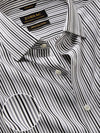Barboni Light Grey Striped Full Sleeve Single Cuff Tailored Fit Classic Formal Silk Touch Egyptian Giza Cotton Shirt