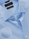 Barboni Sky Check Half Sleeve Classic Fit Classic Formal Egyptian Giza Silk Touch Cotton Shirt