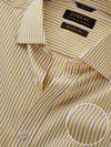 Barboni Yellow Striped Half Sleeve Classic Fit Classic Formal Egyptian Giza Silk Touch Cotton Shirt