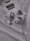 Barboni Black & White Check Full Sleeve Single Cuff Tailored Fit Classic Formal Silk Touch Egyptian Giza Cotton Shirt