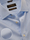 Barboni Sky Check Full Sleeve Single Cuff Tailored Fit Classic Formal Silk Touch Egyptian Giza Cotton Without Pocket Shirt