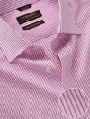 Barboni Pink Striped Full Sleeve Single Cuff Classic Fit Classic Formal Silk Touch Egyptian Giza Cotton Shirt