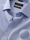 Barboni Blue Check Full Sleeve Single Cuff Classic Fit  Formal Silk Touch Egyptian Giza Cotton Shirt