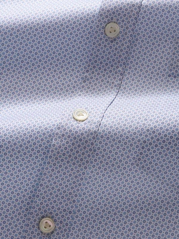 Bassano Sky Printed Full Sleeve Double Cuff Classic Fit Classic Formal Cotton Shirt