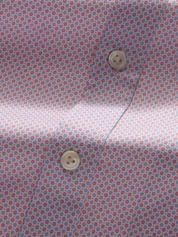 Bassano Pink Printed Full Sleeve Single Cuff Classic Fit Classic Formal Cotton Shirt