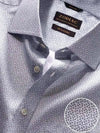 Bassano Light Grey Printed Full Sleeve Double Cuff Classic Fit Classic Formal Cotton Shirt
