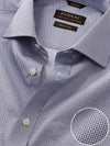 Bassano Blue Printed Full Sleeve Single Cuff Classic Fit Classic Formal Cotton Shirt