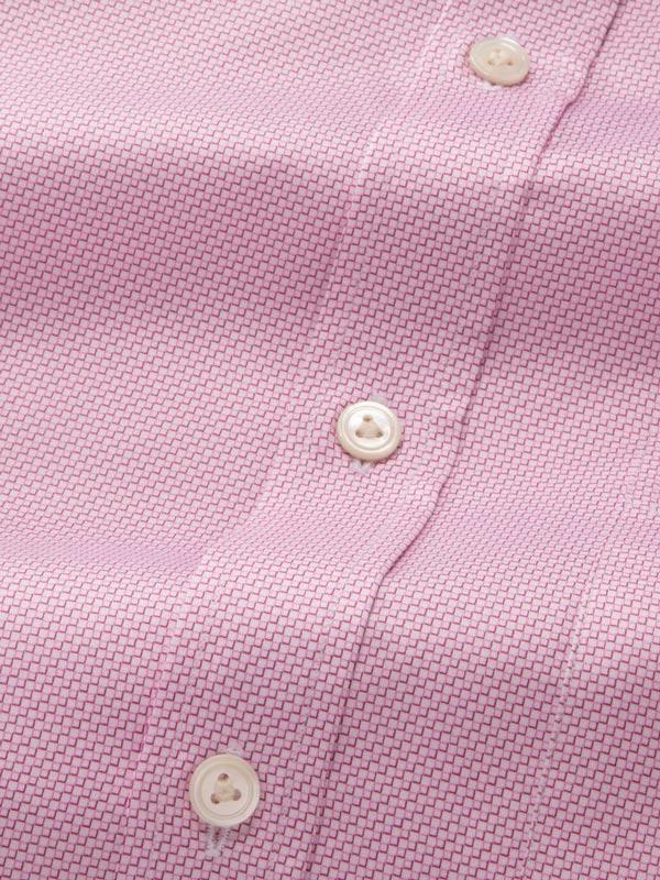 Bassano Pink Printed Full Sleeve Single Cuff Classic Fit Classic Formal Cotton Shirt