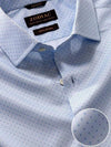 Bassano Sky Printed Single Cuff Tailored Fit Classic Formal Cotton Shirt