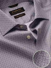 Bassano Light Grey Printed Full Sleeve Single Cuff Tailored Fit Semi Formal Cotton Shirt