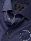 Bassano Purple Printed Full Sleeve Single Cuff Classic Fit Dark Semi Formal Cotton Shirt