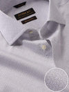 Bassano Light Grey Printed Full Sleeve Single Cuff Tailored Fit Classic Formal Cotton Shirt