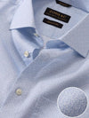 Bassano Sky Printed Full Sleeve Single Cuff Tailored Fit Classic Formal Cotton Shirt