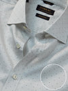 Bassano Light Grey Printed Full Sleeve Single Cuff Classic Fit Classic Formal Cotton Shirt