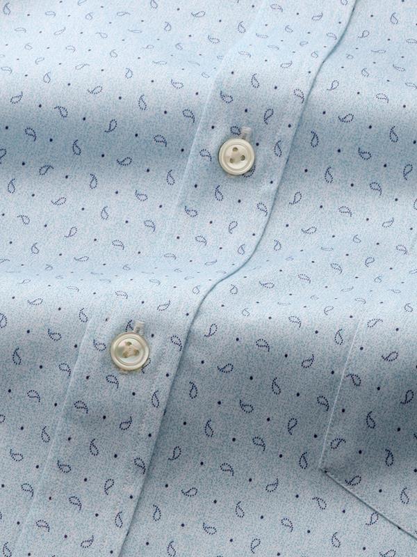 Bassano Sky Printed Single Cuff Classic Fit Classic Formal Cotton Shirt