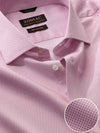 Bassano Pink Printed Full Sleeve Single Cuff Tailored Fit Classic Formal Cotton Shirt