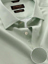 Bassano Mint Printed Full Sleeve Single Cuff Tailored Fit Classic Formal Cotton Shirt