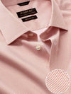 Bassano Orange Printed Full Sleeve Single Cuff Tailored Fit Classic Formal Cotton Shirt