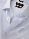 Bertolucci Sky Striped Full Sleeve Double Cuff Classic Fit Classic Formal Two Ply Mercerized Cotton Shirt
