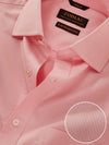 Bertolucci Pink Solid Full Sleeve Double Cuff Classic Fit Classic Formal Two Ply Mercerized Cotton Shirt